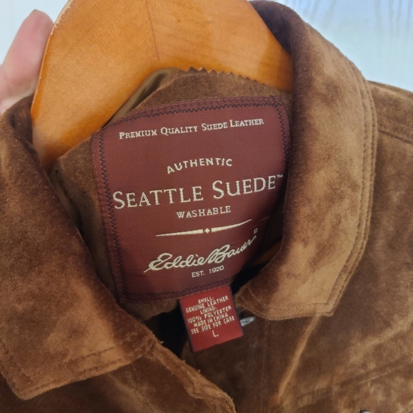 Eddie Bauer | 100% Suede Jacket and Suede Maxi Skirt Set Seattle Suede Washable - Picture 9 of 16